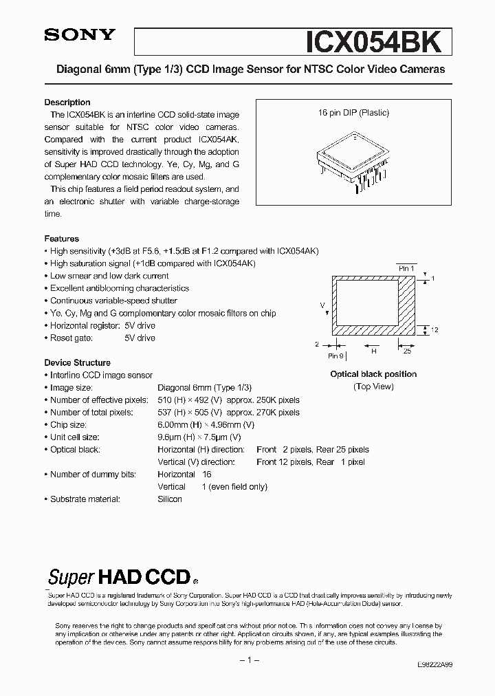 ICX054BK_41104.PDF Datasheet