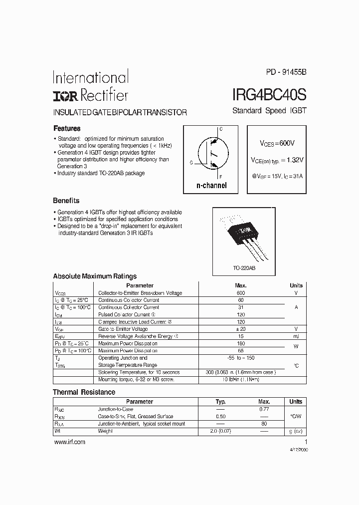 IRG4BC40S_394960.PDF Datasheet