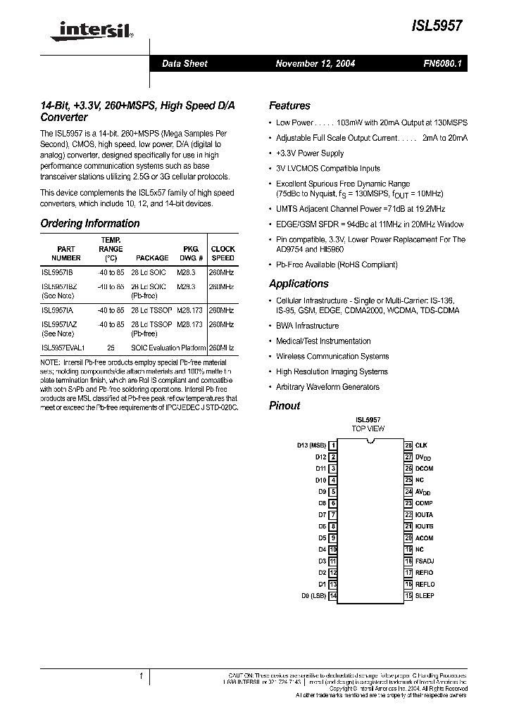 ISL5957_434288.PDF Datasheet