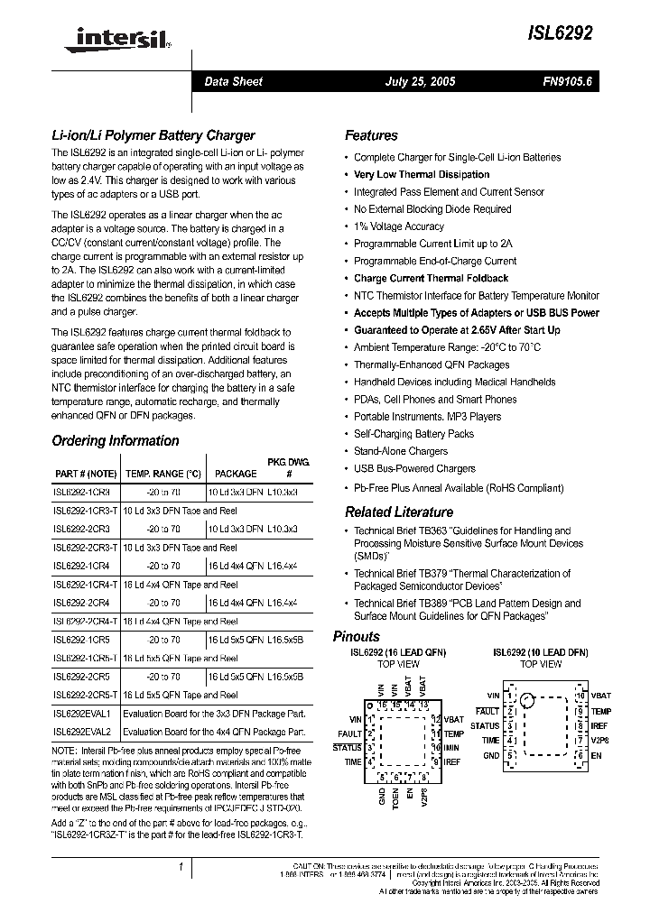 ISL6292_391583.PDF Datasheet