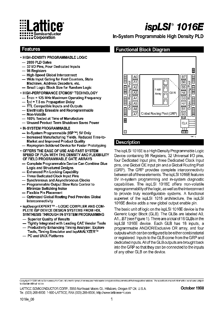 ISPLSI1016E-100LT44_354443.PDF Datasheet