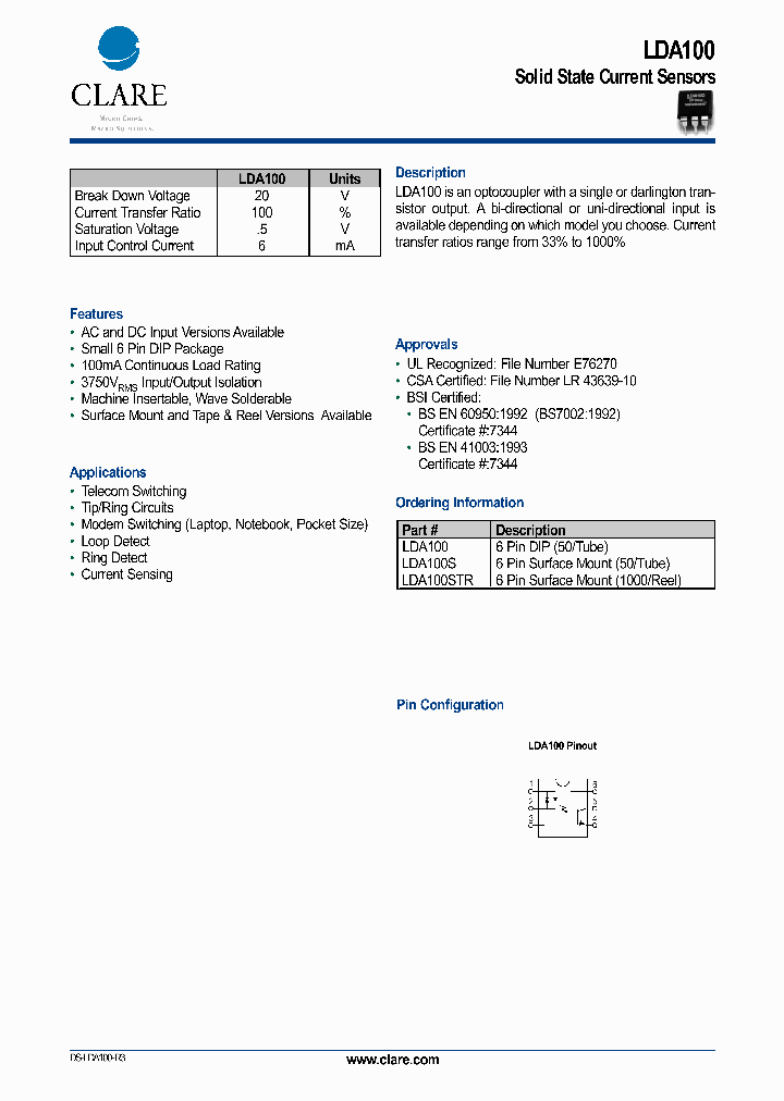 LDA100_420167.PDF Datasheet