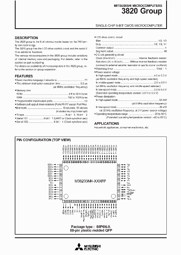 M38203E4-XXXFP_396098.PDF Datasheet