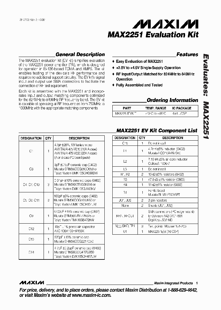 MAX2251EVKIT_414128.PDF Datasheet