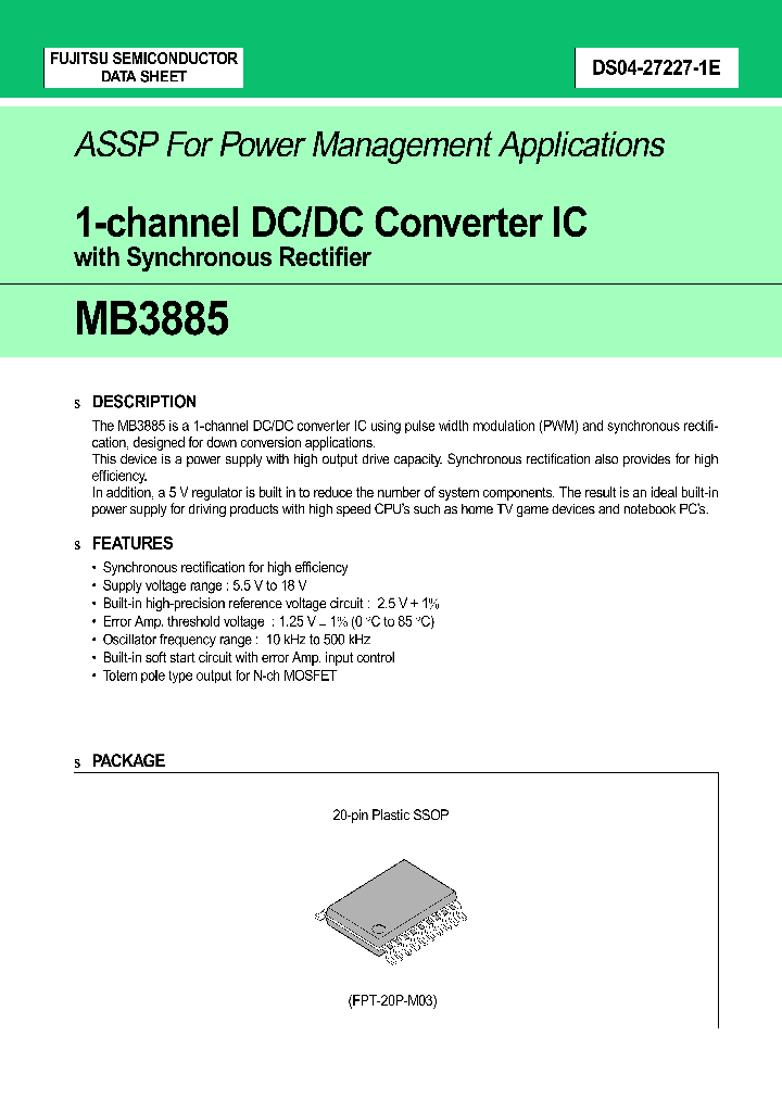 MB3885PFV_396660.PDF Datasheet