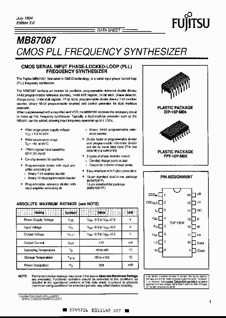 MB87087_392597.PDF Datasheet