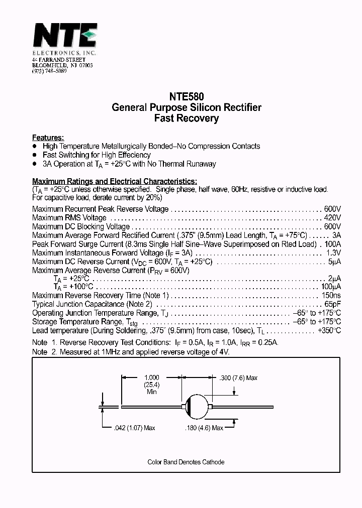 NTE580_416709.PDF Datasheet
