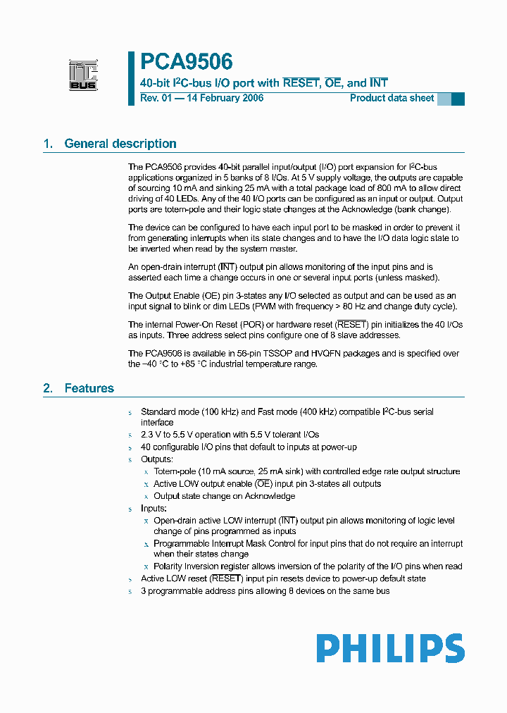 PCA9506_425010.PDF Datasheet