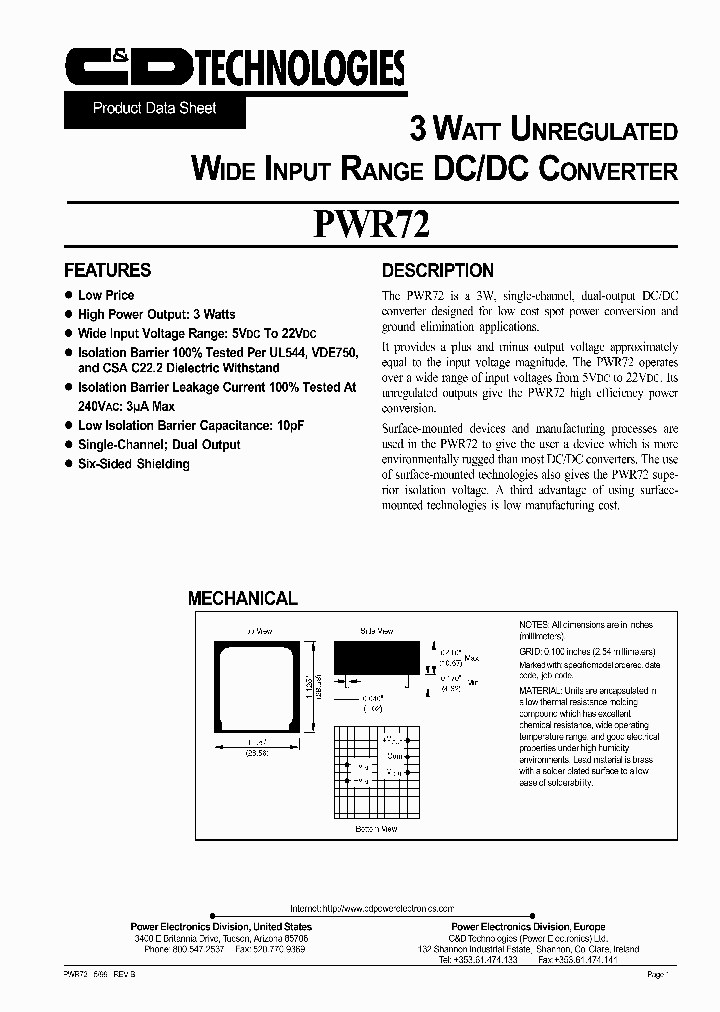 PWR72_409382.PDF Datasheet