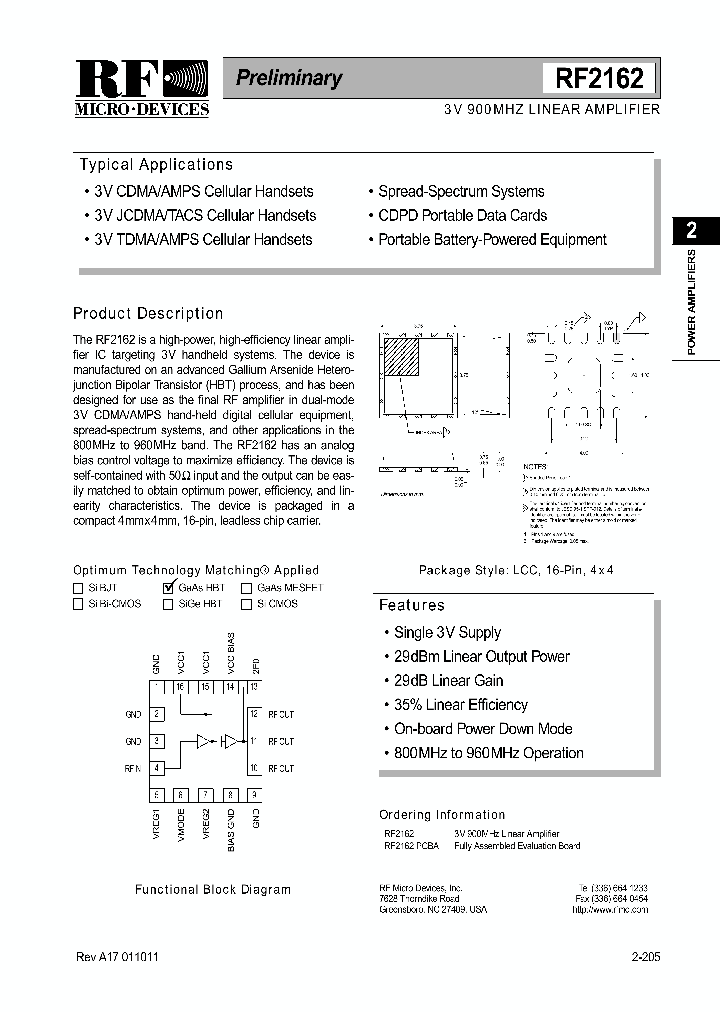 RF2162PCBA_397095.PDF Datasheet