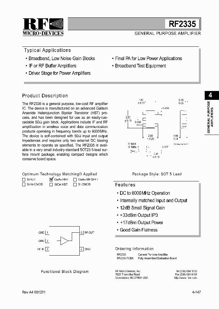 RF2335PCBA_401884.PDF Datasheet