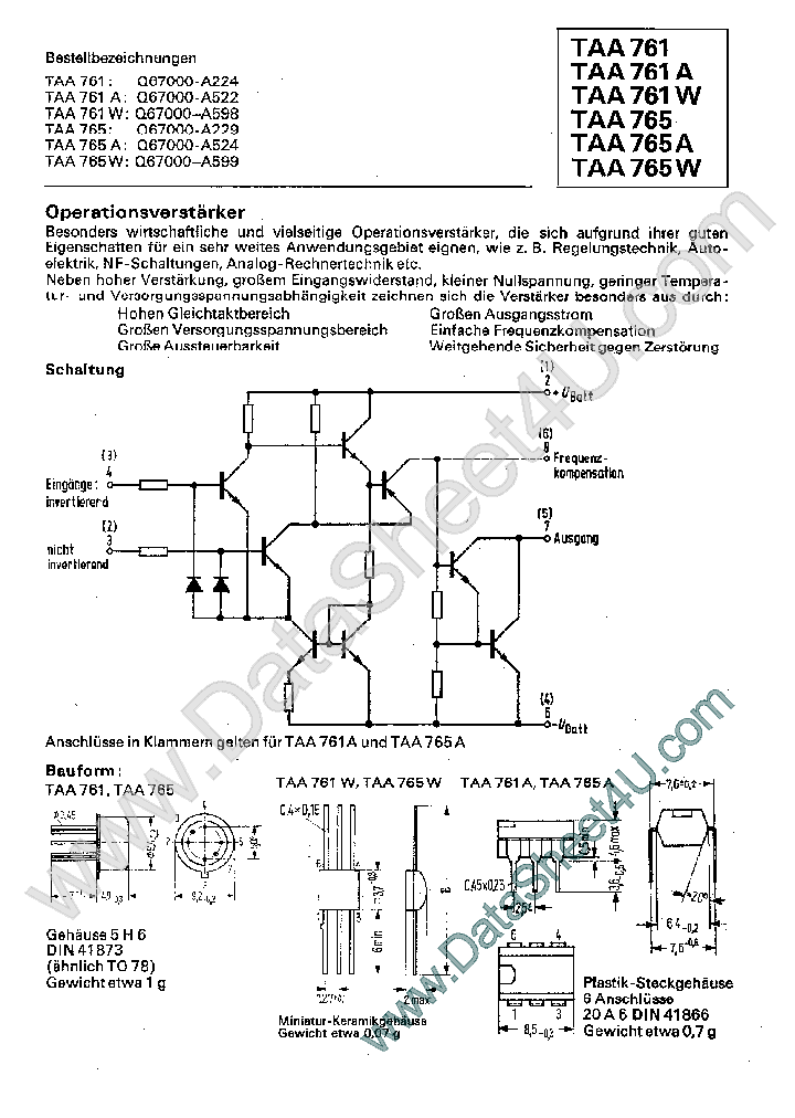 TAA761_399297.PDF Datasheet