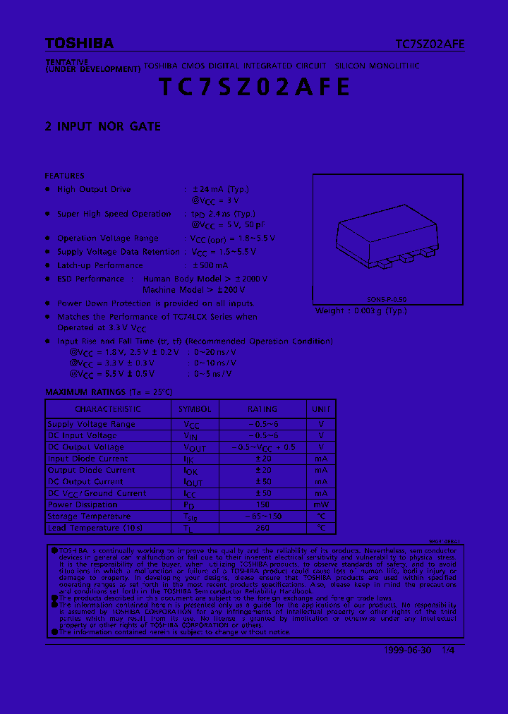 TC7SZ02AFE_406500.PDF Datasheet
