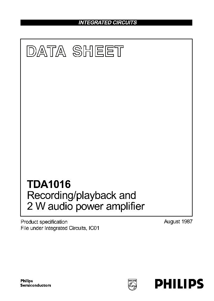 TDA1016_395826.PDF Datasheet