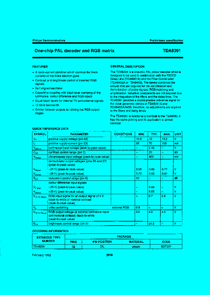 TDA8391_395143.PDF Datasheet