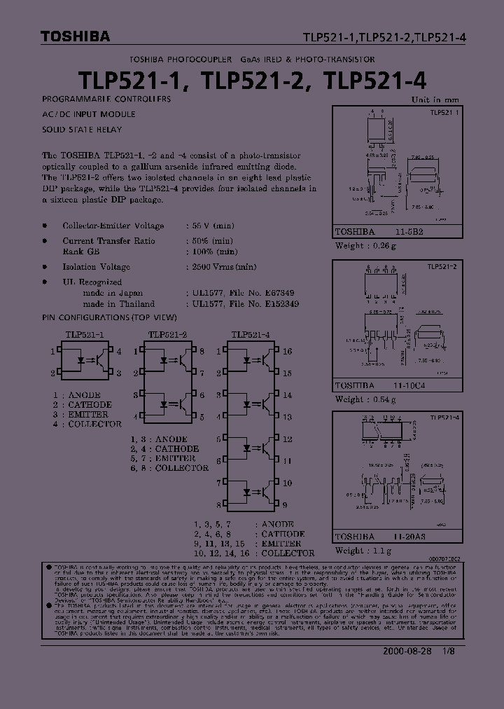 TLP521_4149.PDF Datasheet