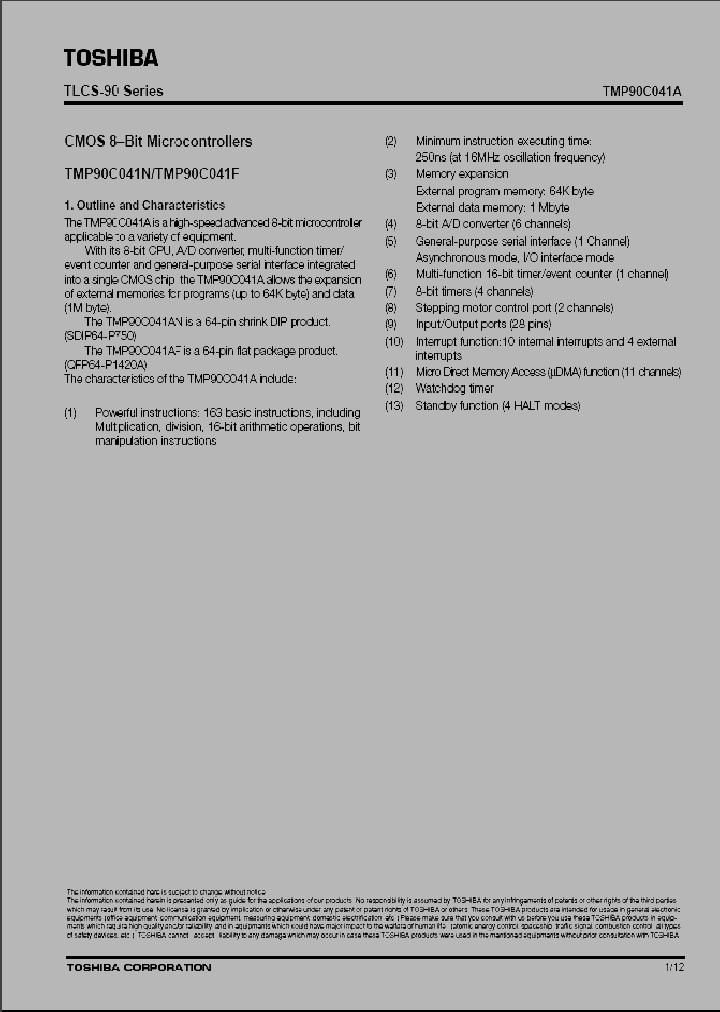 TMP90C041AN_401576.PDF Datasheet