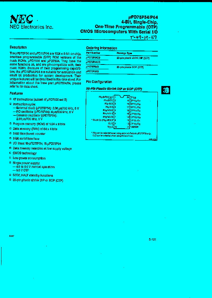 UPD75P64_409232.PDF Datasheet