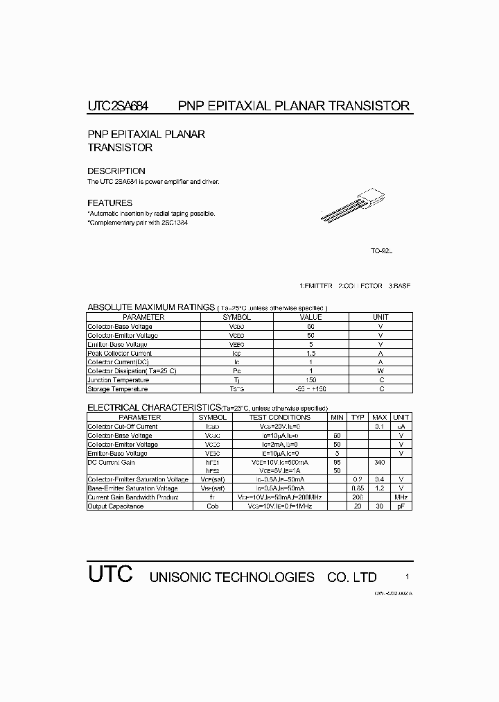 UTC2SA684_434105.PDF Datasheet