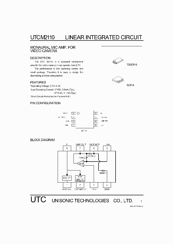 UTCM2110_282267.PDF Datasheet