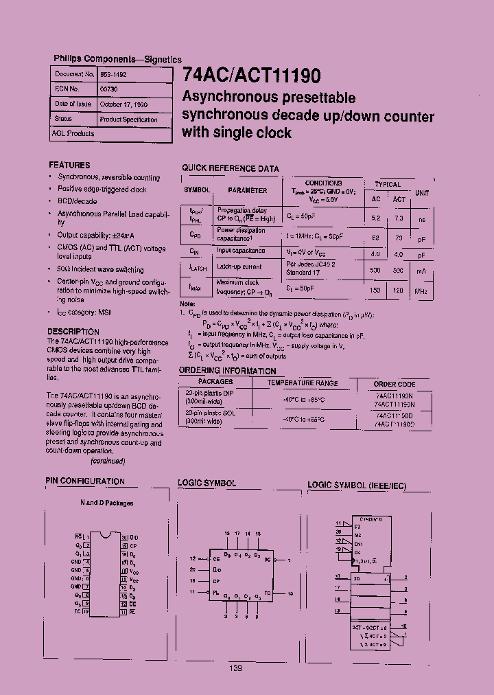 74AC11190N_436486.PDF Datasheet