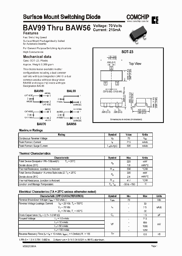 BAW56_455169.PDF Datasheet