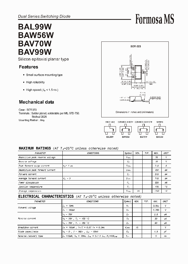 BAV99W_443495.PDF Datasheet