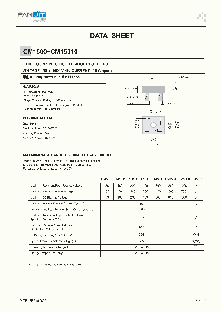 CM1500_452630.PDF Datasheet