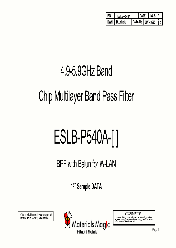 ESLB-P540A_460750.PDF Datasheet