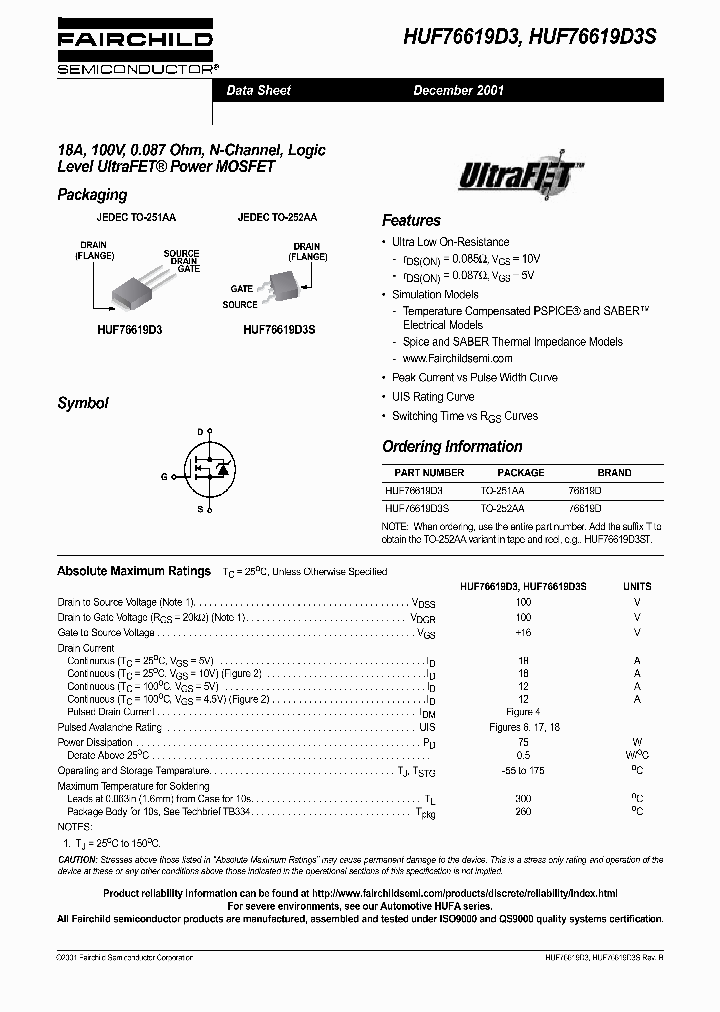 HUF76619D3_436769.PDF Datasheet