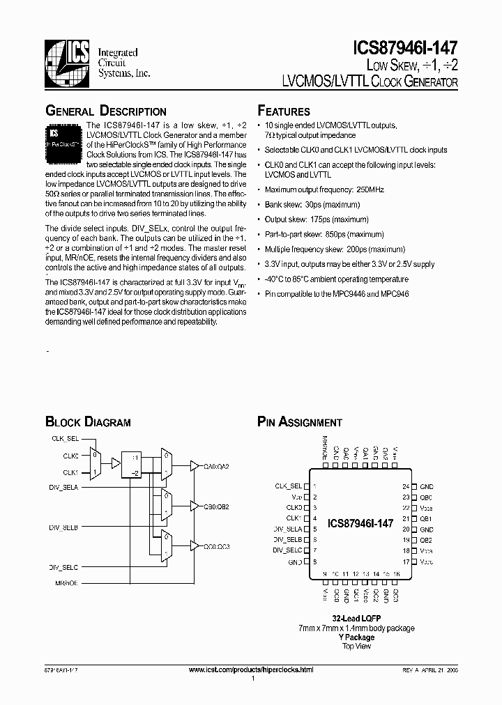 ICS87946I-147_445431.PDF Datasheet