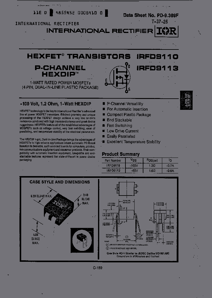 IRFD9113_443897.PDF Datasheet