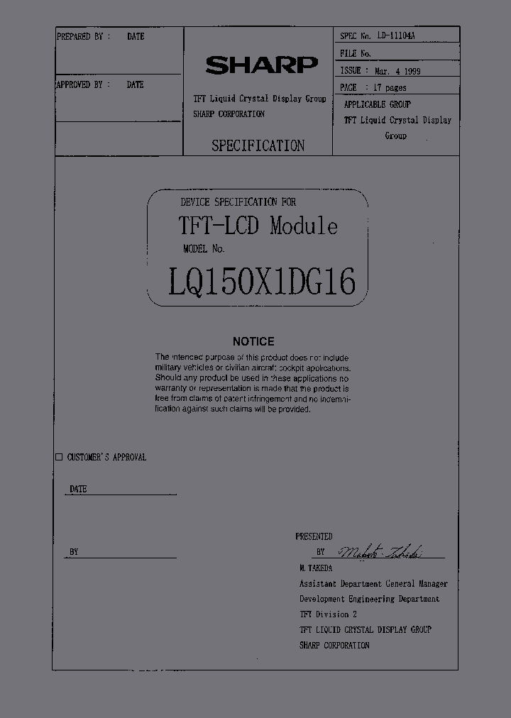 LQ150X1DG16_469773.PDF Datasheet