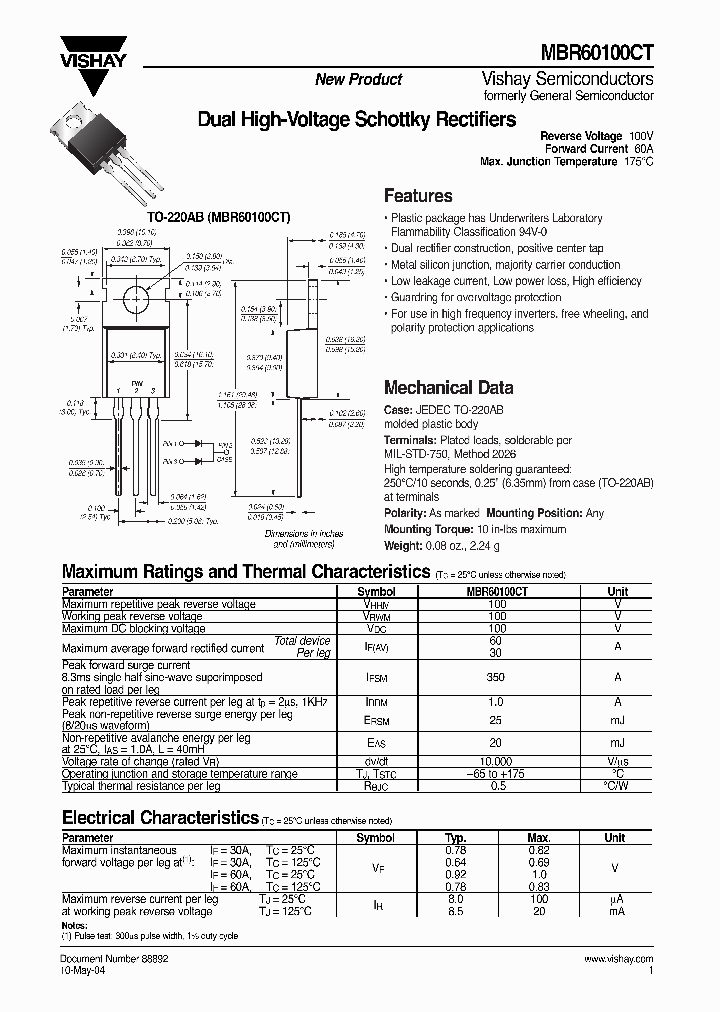 MBR60100CT_486765.PDF Datasheet