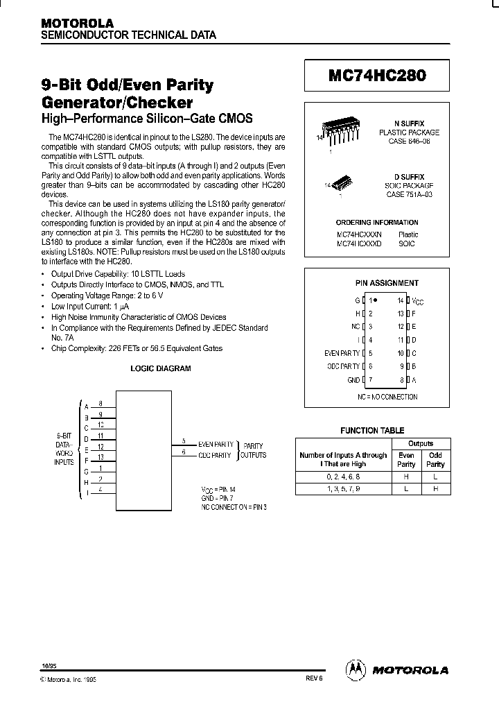 MC74HC280_442343.PDF Datasheet