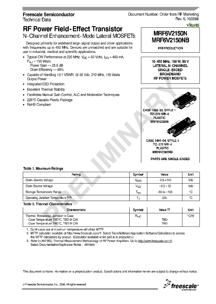 MRF6V2150N_463047.PDF Datasheet