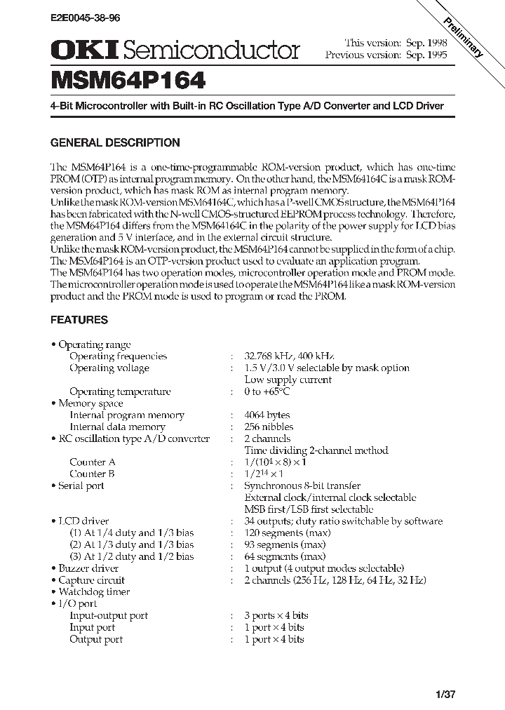 MSM64P164_469864.PDF Datasheet