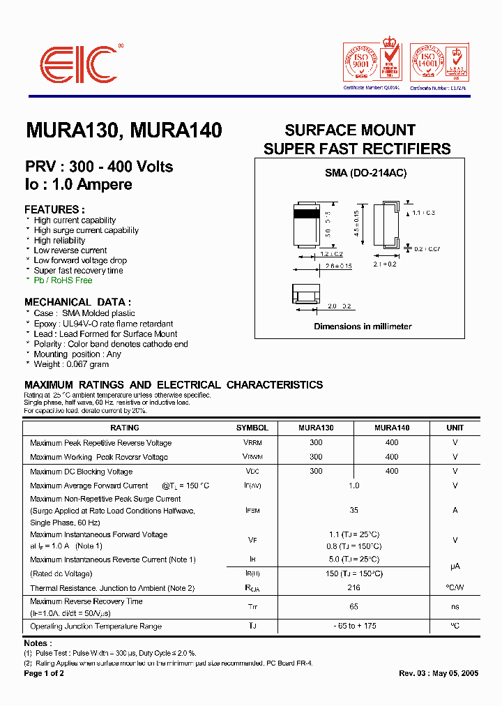 MURA140_475700.PDF Datasheet