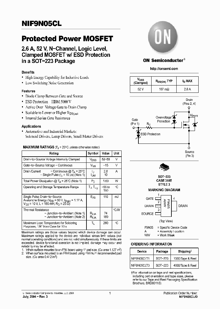 NIF9N05CL_473310.PDF Datasheet