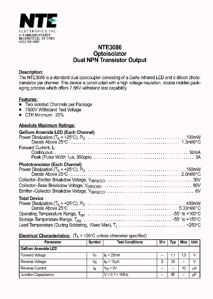 NTE3086_438329.PDF Datasheet