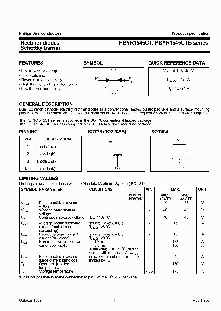 PBYR1540CT_235179.PDF Datasheet