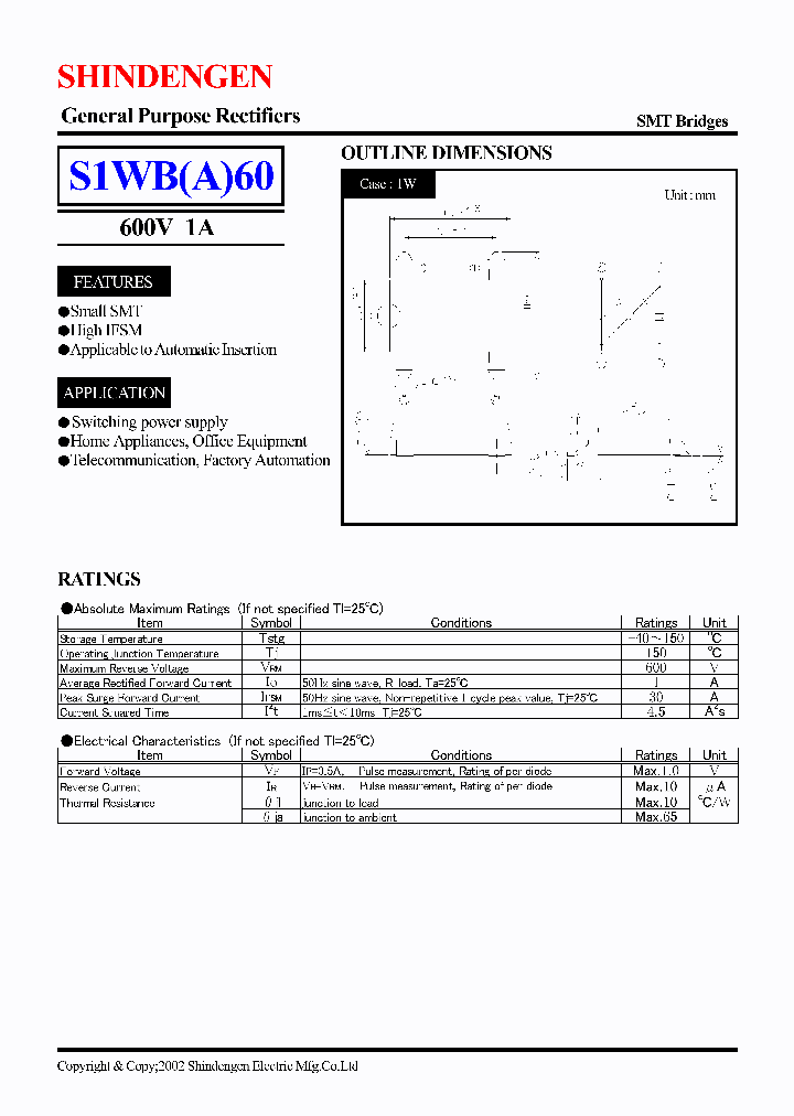 S1WBA60_449599.PDF Datasheet