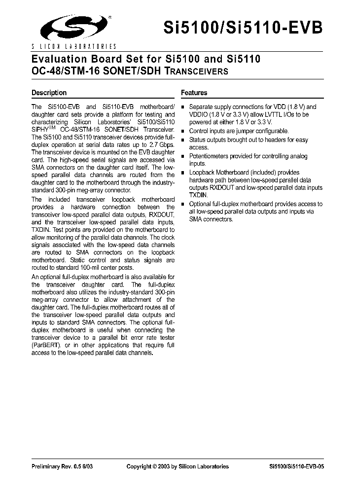 SI5100-EVB_480306.PDF Datasheet
