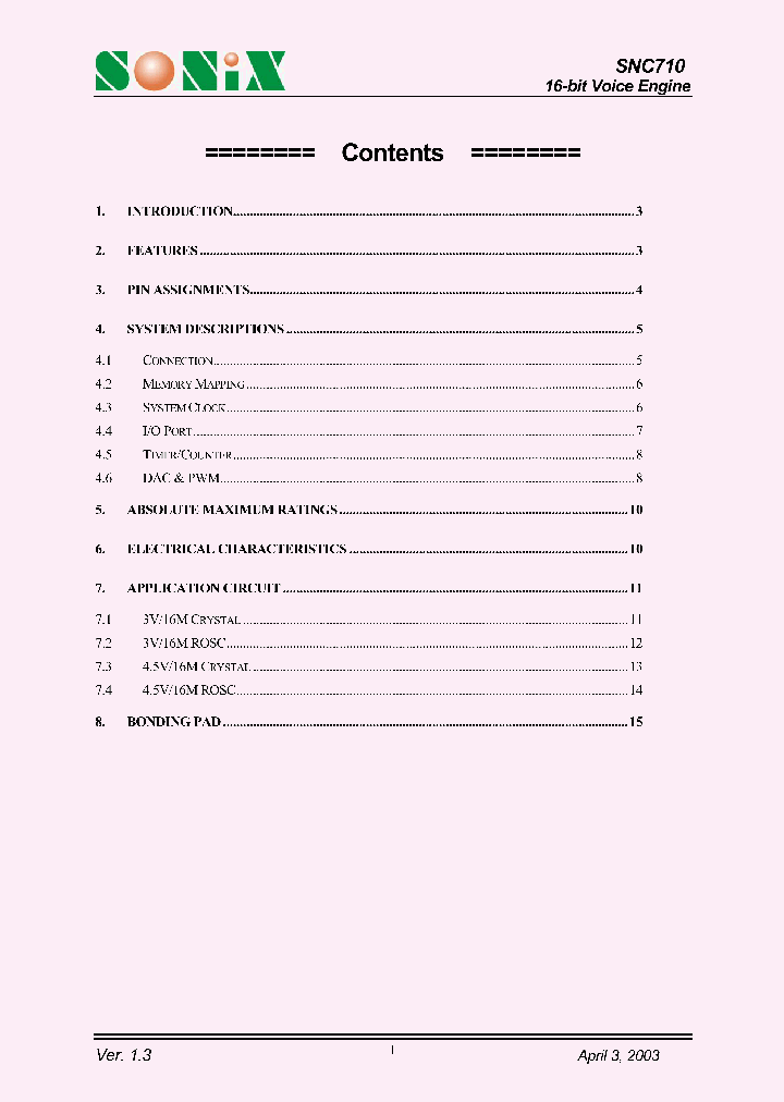SNC710_470319.PDF Datasheet