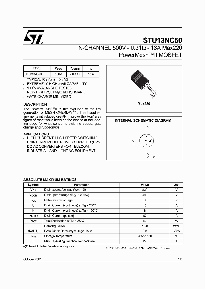 STU13NC50_459354.PDF Datasheet