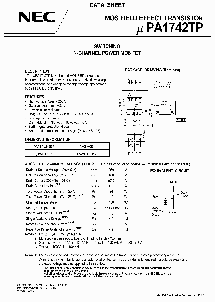 UPA1742TP_480993.PDF Datasheet