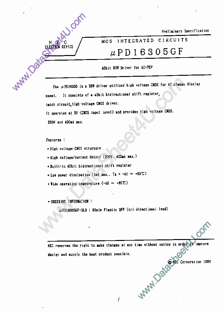 UPD16305GF_440640.PDF Datasheet