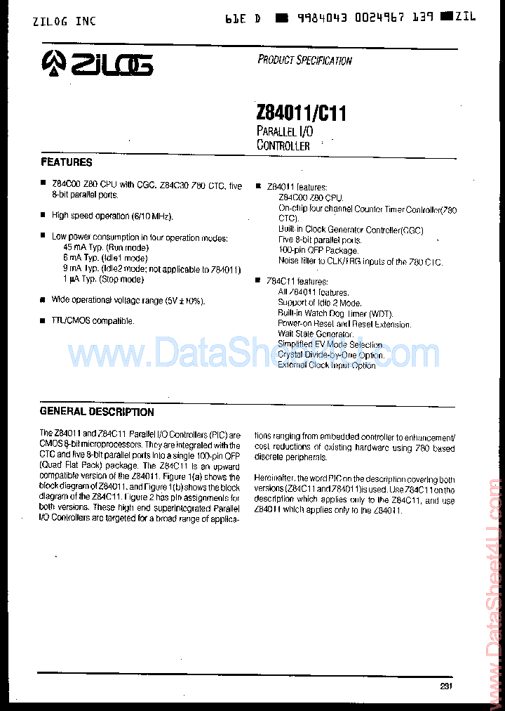 Z84011_451862.PDF Datasheet