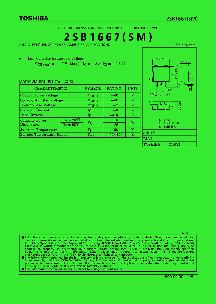 2SB1667_551484.PDF Datasheet