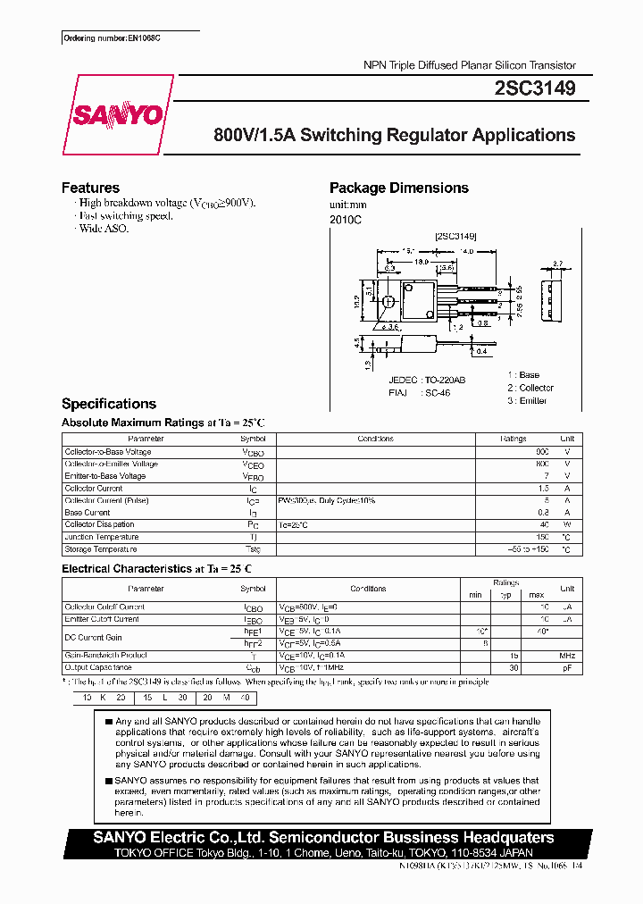 2SC3149_525316.PDF Datasheet